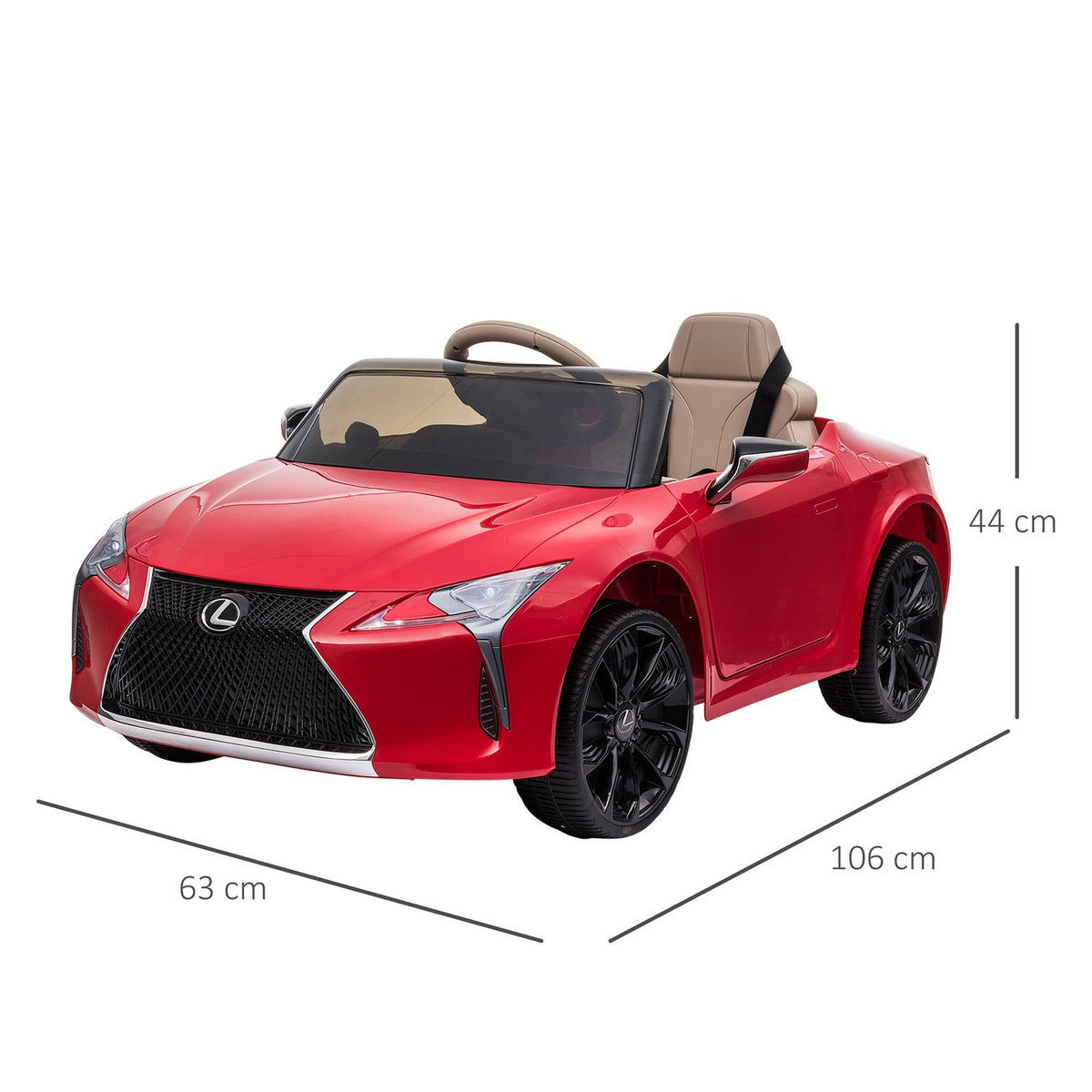 Children'S Car Officially Licensed Lexus Lc500 Electric Car, 2.4G Remote Control, Mp3/Usb, Light & Music, 3-6 Years