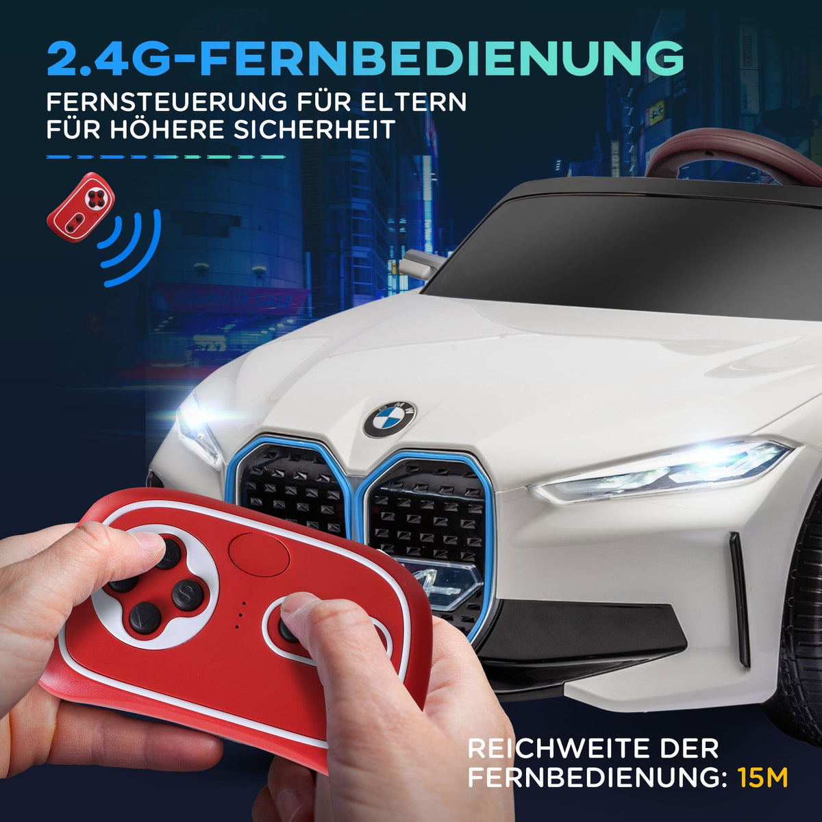 Children'S Electric Car, Electric Vehicles With Remote Control, Children'S Car With Headlights, Electric Children'S Vehicle With Mp3 Player, 3-5 Km/H