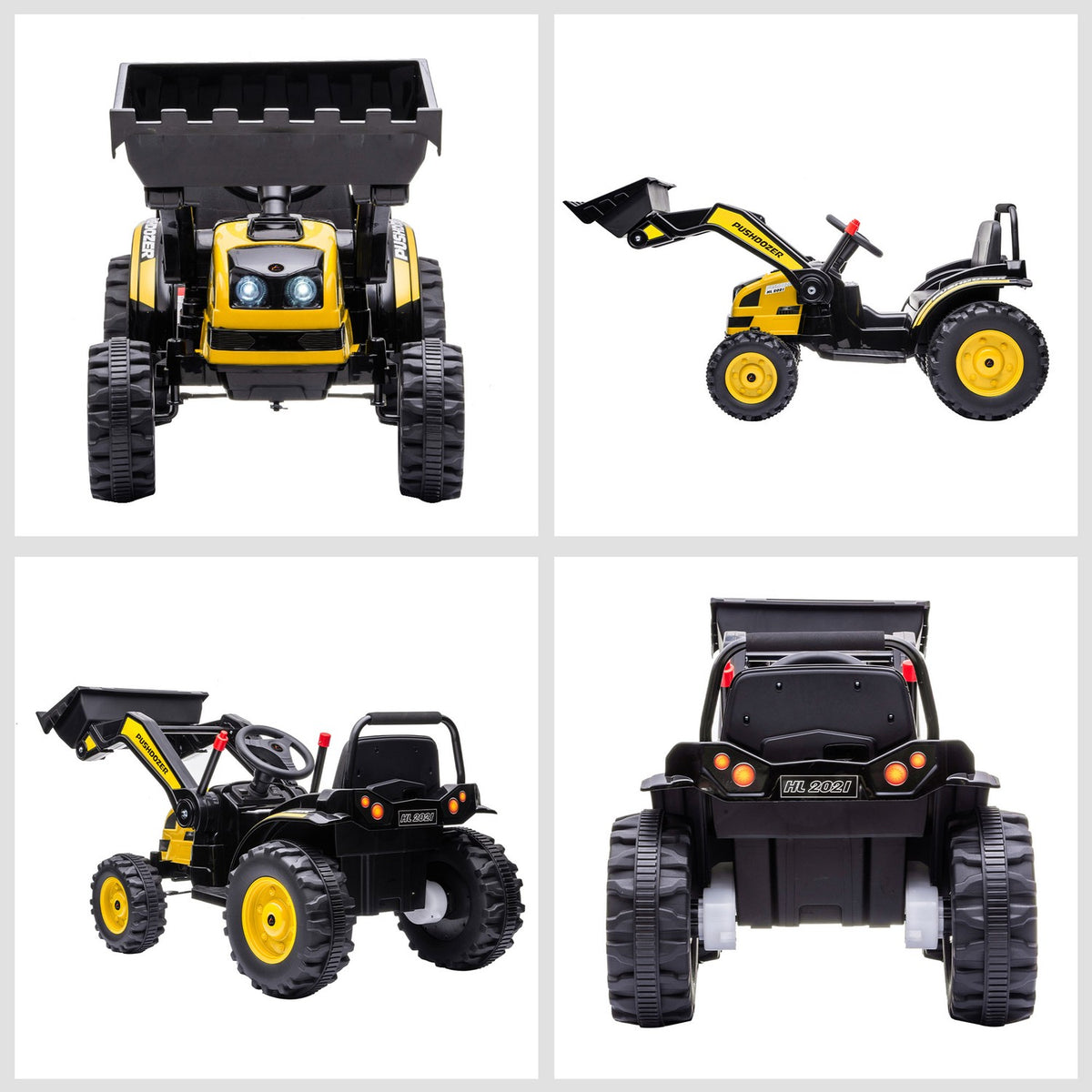 Children'S Electric Excavator Seated Excavator, Ride-On Excavator, With Music And Shovel Arms, 3-5 Years