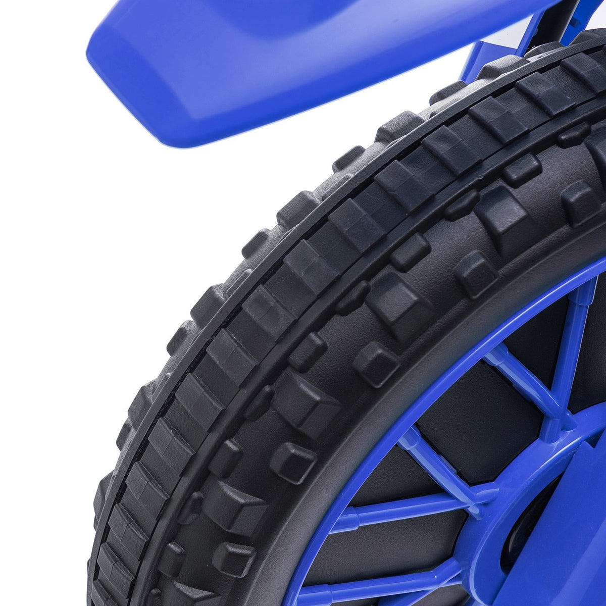 Children'S Electric Motorcycle 12V, With 2 Removable Support Wheels, From 3 Years, Pp Metal, Blue + White