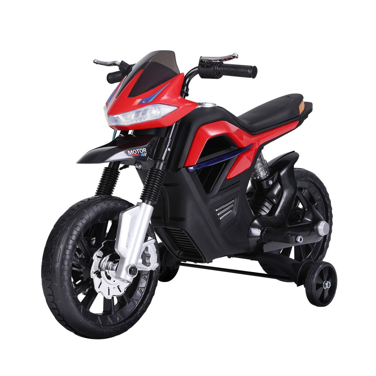 Children'S Electric Motorcycle Electric Motorcycle With Light, Music, Mp3, Training Wheels, 3 Km/H, For 3-6 Years