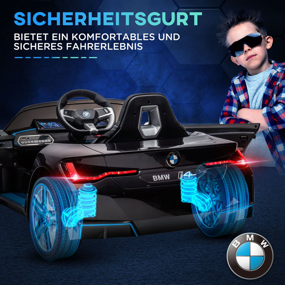 Children'S Electric Vehicle Remote Control Headlight Mp3 Player 3-5 Km/H