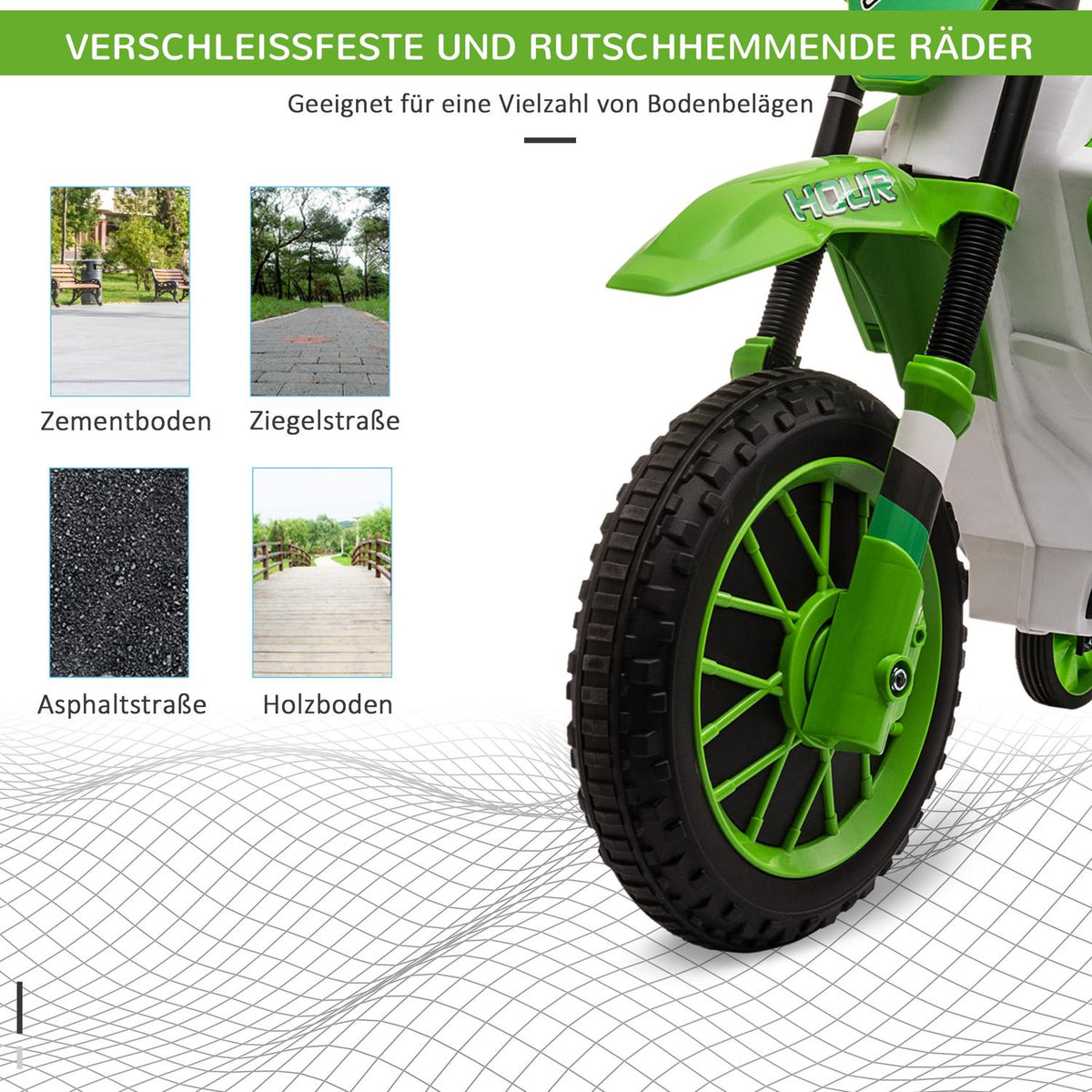 Children'S Electromobile Motorcycle 12V Removable Support Wheels From 3 Years Pp Metal