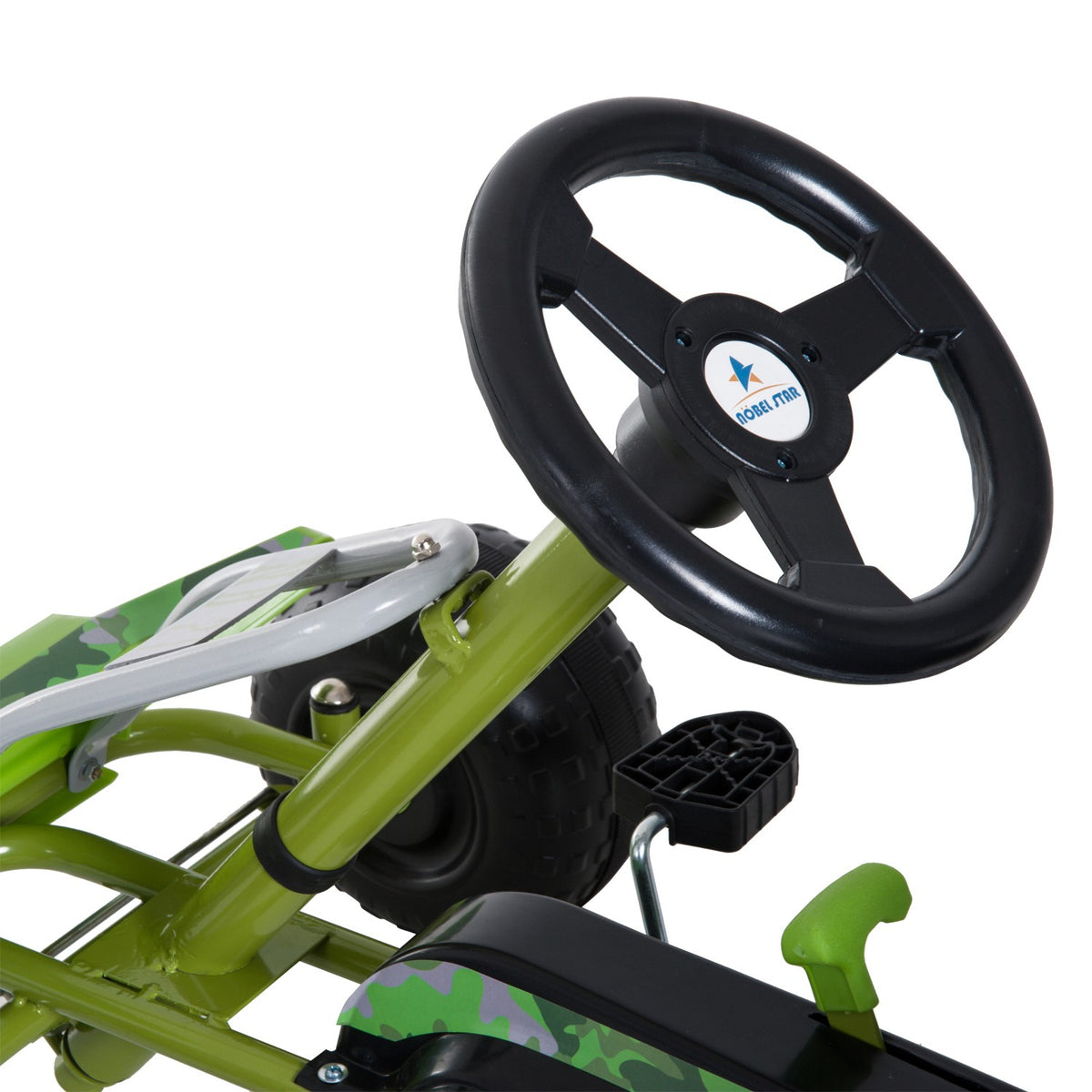 Children'S Go Kart Pedal Car Children'S Vehicle With Adjustable Seat Pedal Vehicle With Handbrake From 3 Years Green 95 X 66.5 X 57Cm