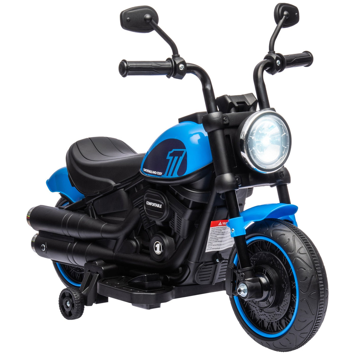 Children'S Motorcycle Children'S Electric Motorcycle Electric Vehicle Children'S Vehicle With 2 Removable Support Wheels, 1.5-3 Km/H, For 1.5-3 Years Children