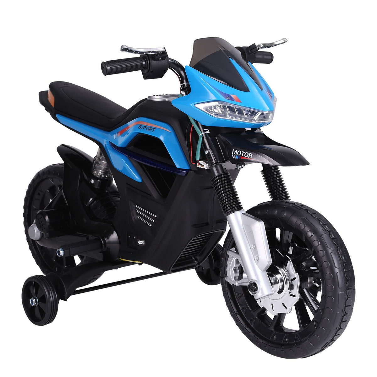 Children'S Motorcycle Children'S Electric Motorcycle For Children 3-6 Years Old Light Music Mp3 Electric Vehicle With Training Wheels Maximum 3 Km/H Metal + Plastic