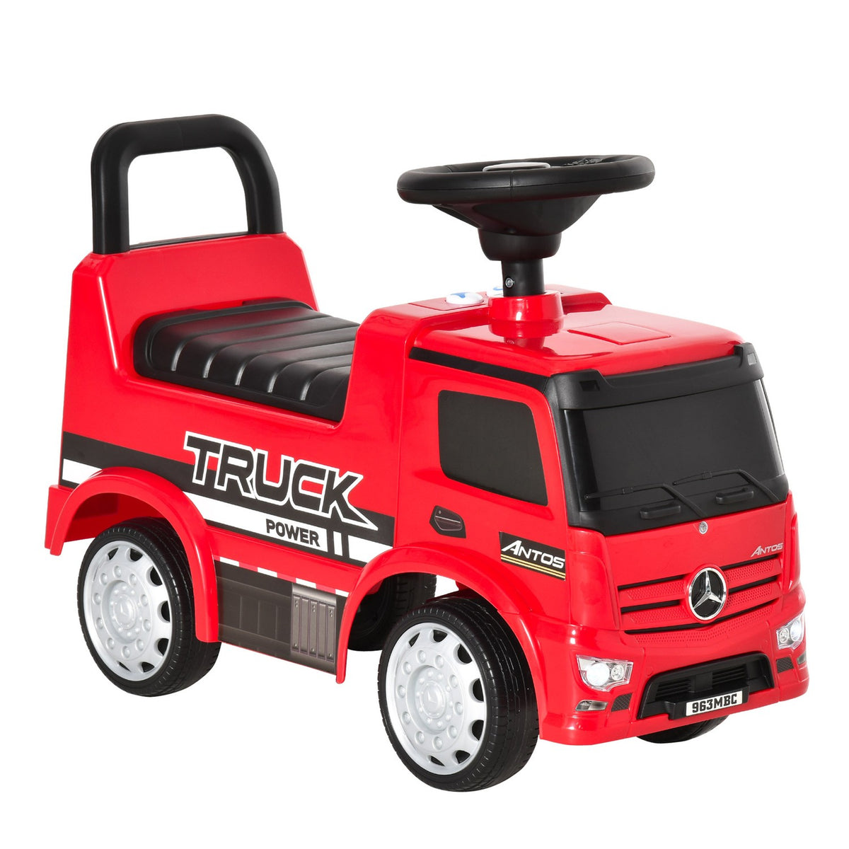 Children'S Ride-On Car Ride-On Vehicle From Mercedes Antos Truck Style With Light For Children From 12 To 36 Months Red + Black 62.5X28.5X45Cm