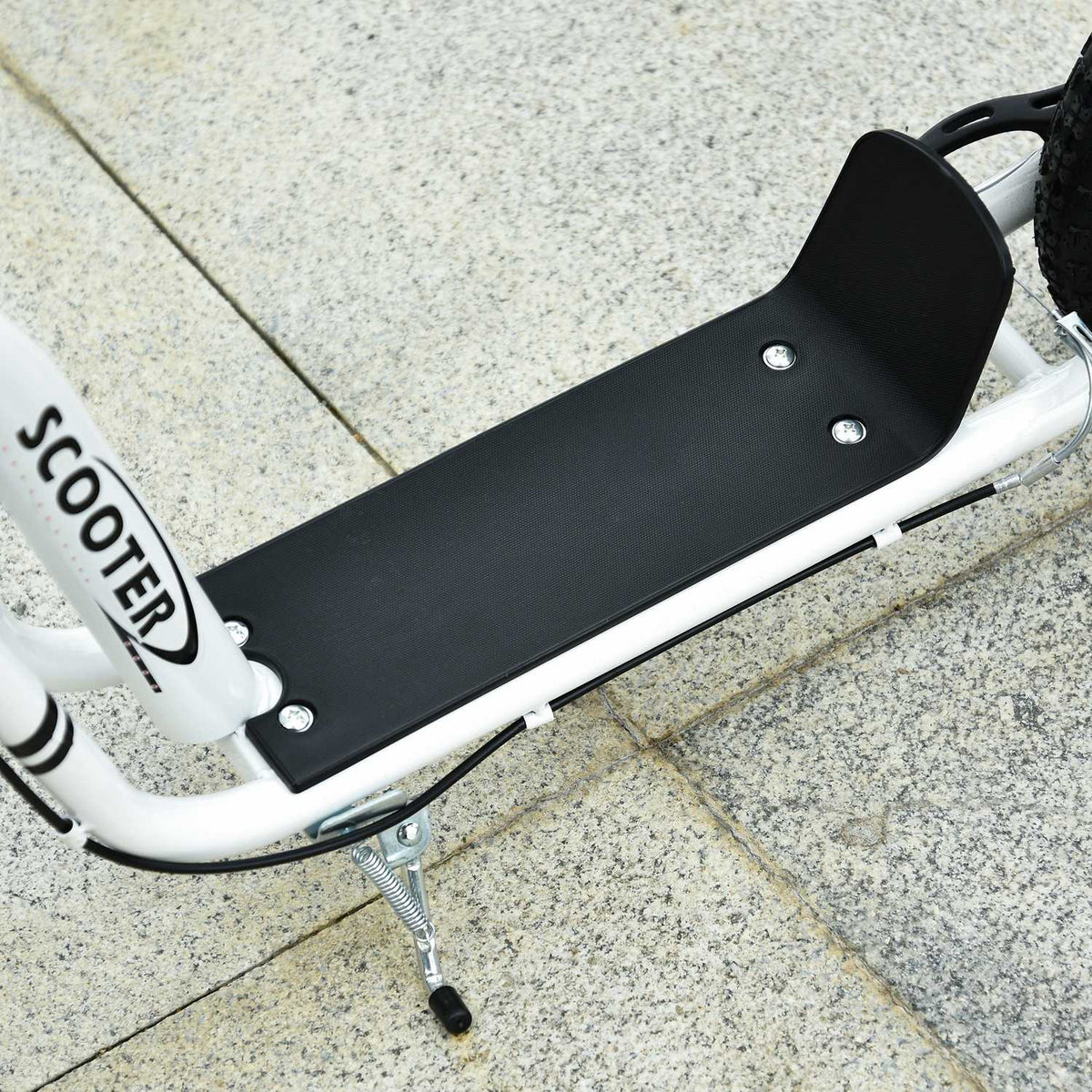 Children'S Scooter From 5 Years, Children'S Scooter, City Scooter With Pneumatic Tires, 12 Inches, Rubber, Aluminum, White