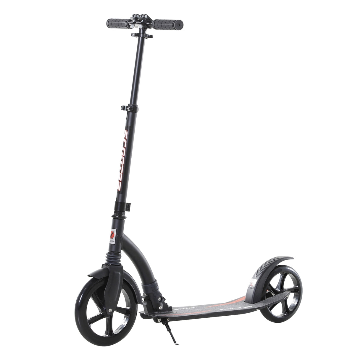 Children'S Scooter Kick Scooter With Shock Absorption, Foldable, Height Adjustable, From 14 Years, Aluminum, 92.5X37.5X87-101.5Cm