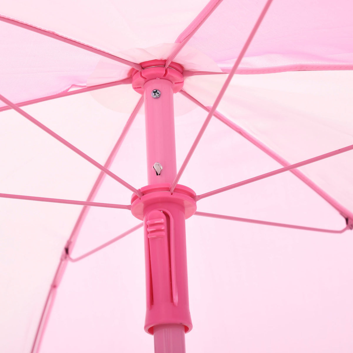 Children'S Seating Group, Garden Set, Garden Table, 2 Folding Chairs, Parasol, 3-6 Years, Pink