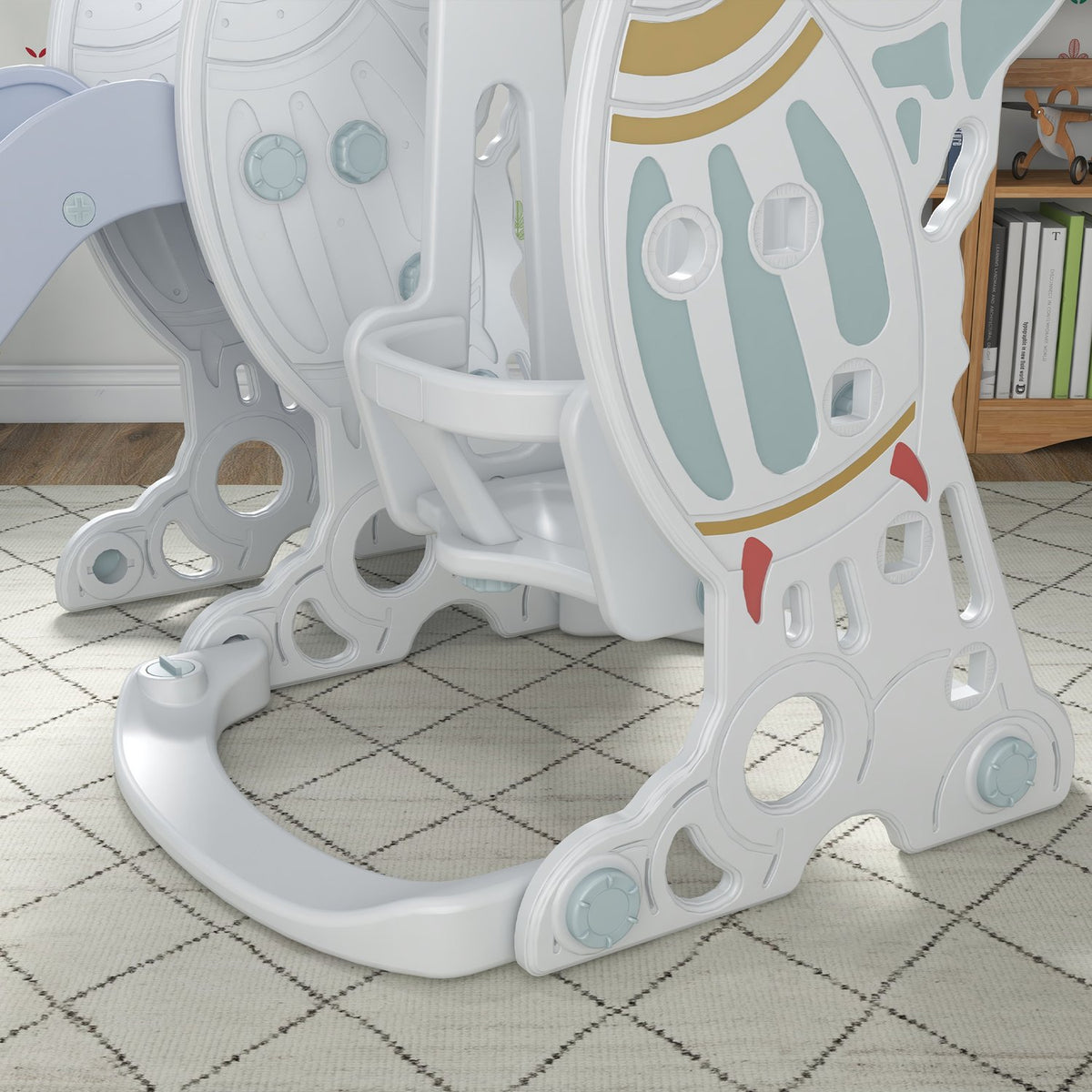 Children'S Slide With Swing 3-In-1 Children'S Playground With Basketball Hoop, For 1.5-4 Years