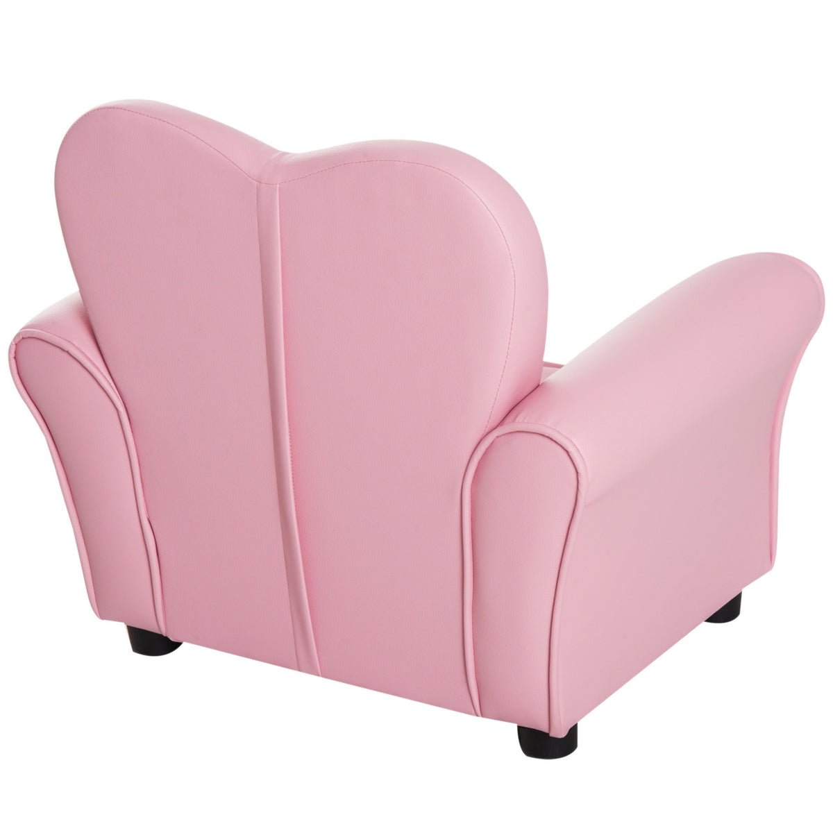 Children'S Sofa Princess Heart-Shaped Children'S Armchair In Pink, Cozy Children'S Room Sofa, L59Xw41.5Xh49Cm