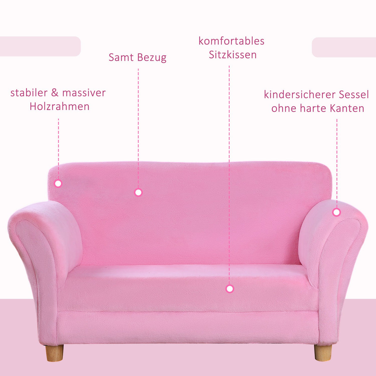 Children'S Sofa Strawberry Cozy Sofa & Armchair For Children'S Room, Soft Sofa, Double Sofa, Single Sofa, Children'S Chair