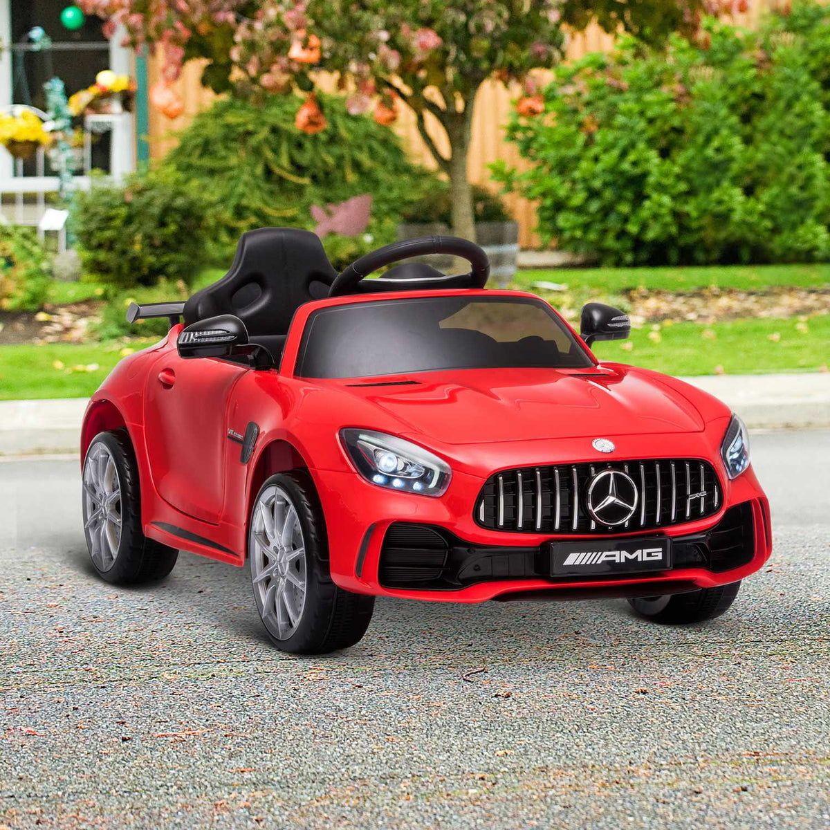 Children'S Vehicle Gtr Electric Car With Music (Mp3/Usb), Light & Remote Control, 3-5 Years, Pp & Metal, Red, 105X58X45Cm