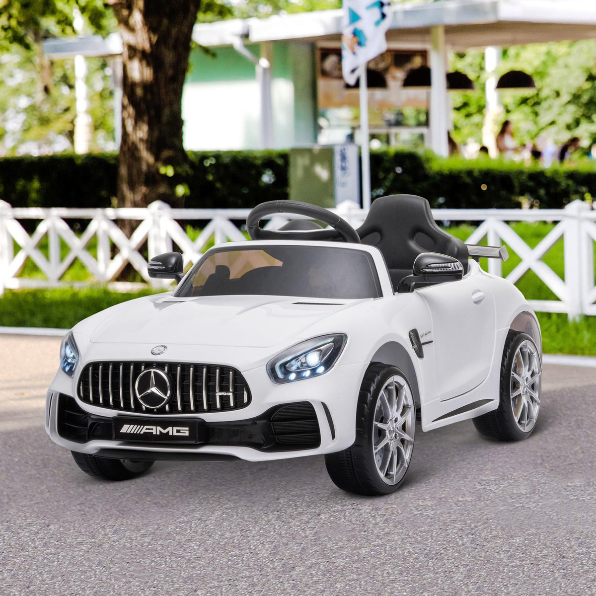 Children'S Vehicle Gtr Electric Car With Remote Control Music (Mp3/Usb) Light 3-5 Years Pp Metal White 105 X 58 X 45 Cm