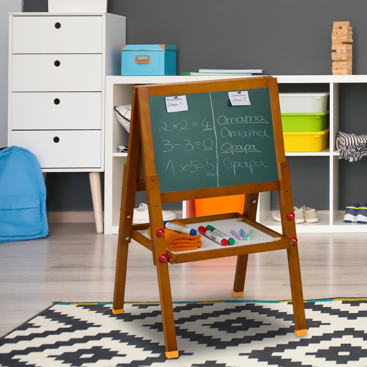 Children's 2-in-1 Easel – Whiteboard & Chalkboard