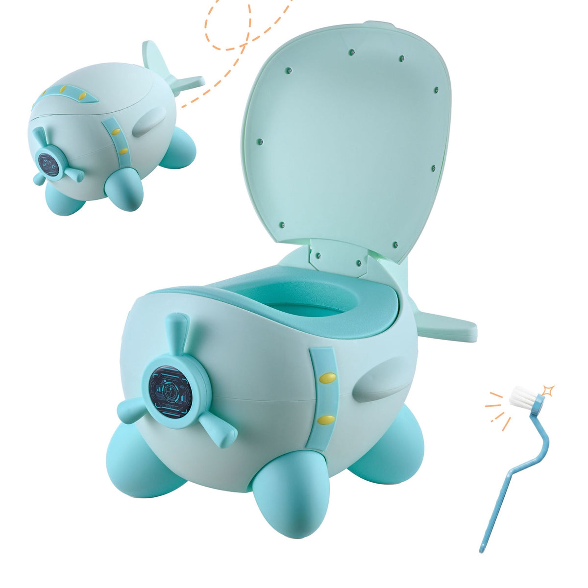 Children's Aeroplane Potty Trainer, Mint, 1-3 Years