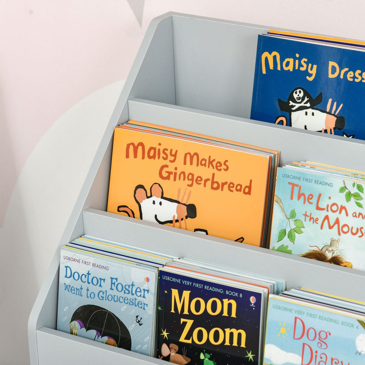 Children's Bookshelf with Drawer, Grey, 60 x 30 x 90 cm
