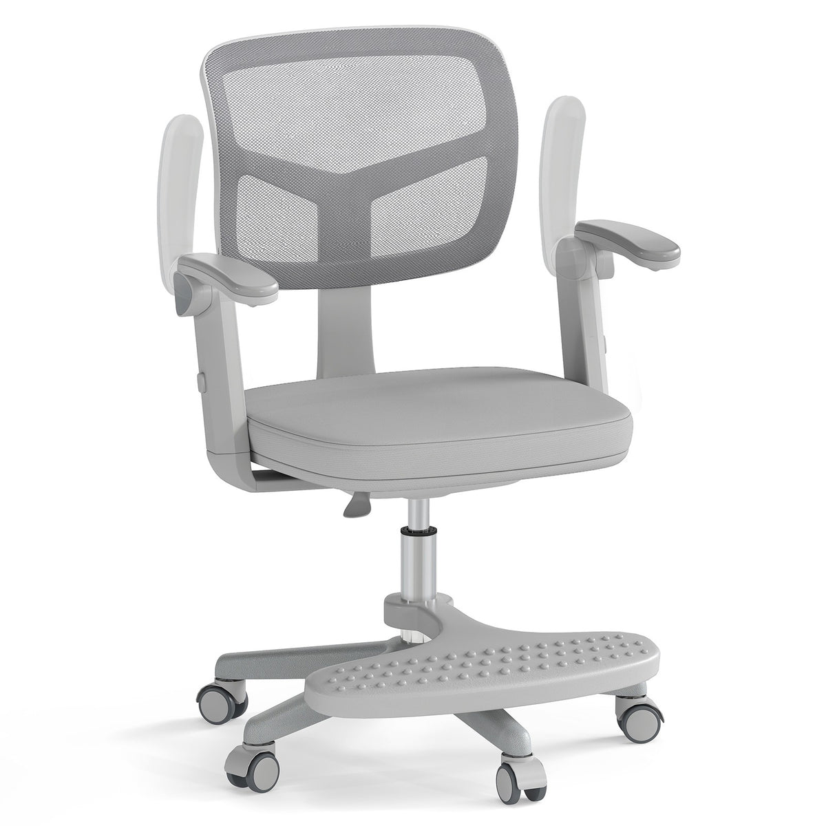 Children's Desk Chair, Adjustable Height 41-52 cm, Grey