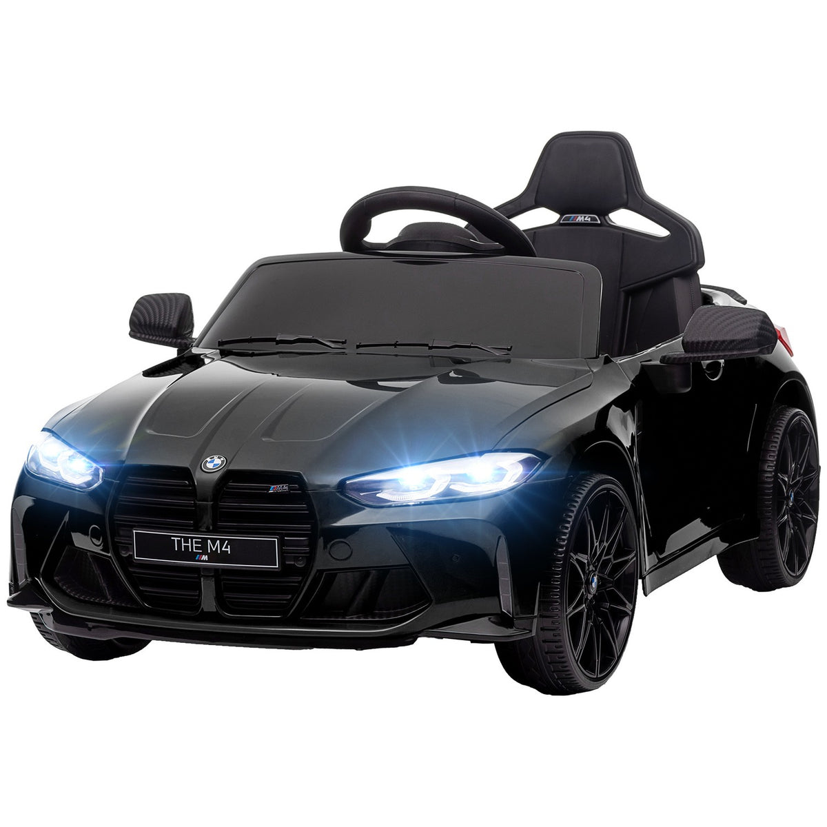 Children's Electric Car, Children's Car with 2.4G Remote Control, Suspension, Electric Vehicle with MP3, USB, LED Light, for 3-5 Years, Black