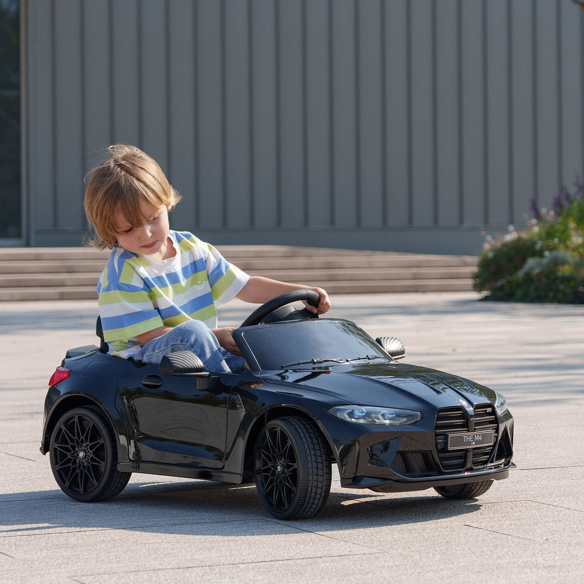 Children's Electric Car, Children's Car with 2.4G Remote Control, Suspension, Electric Vehicle with MP3, USB, LED Light, for 3-5 Years, Black