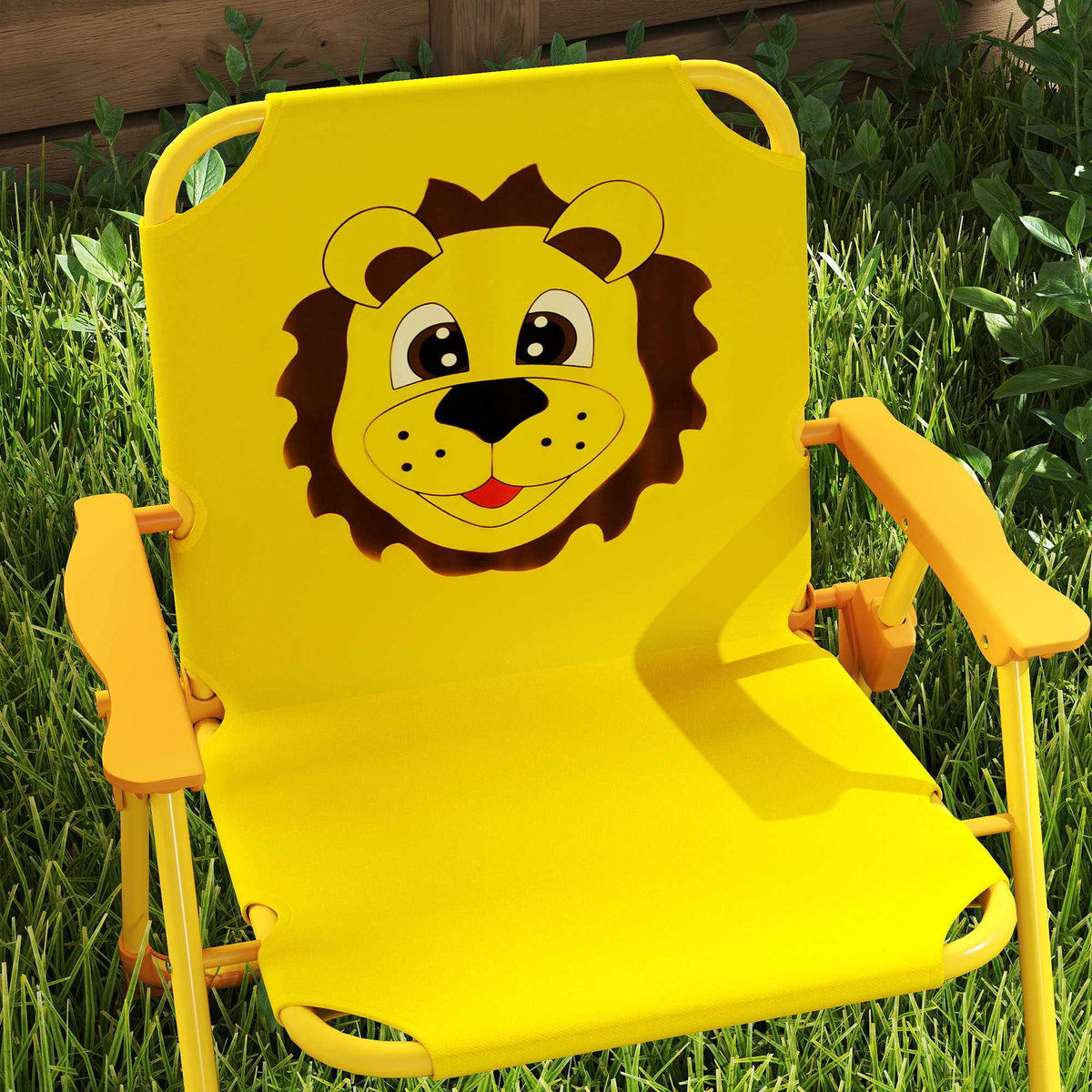 Children's Garden Furniture Set, Lion Design, Yellow