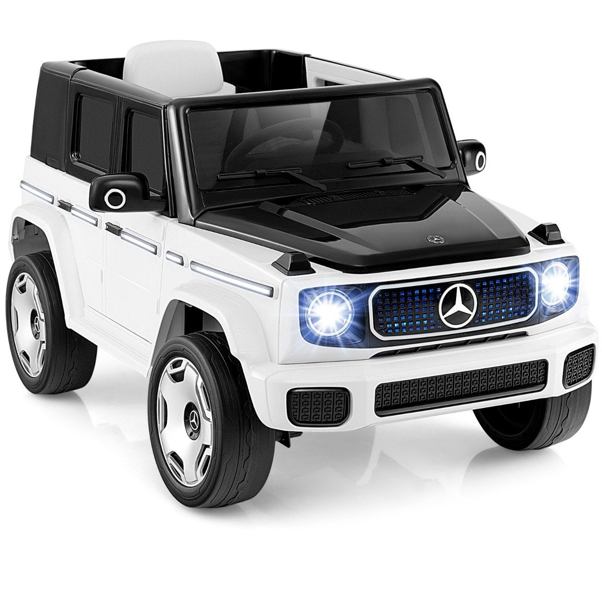 Children's Mercedes-Benz electric car with 2.4G remote control &amp; Headlight 12V electric vehicle white