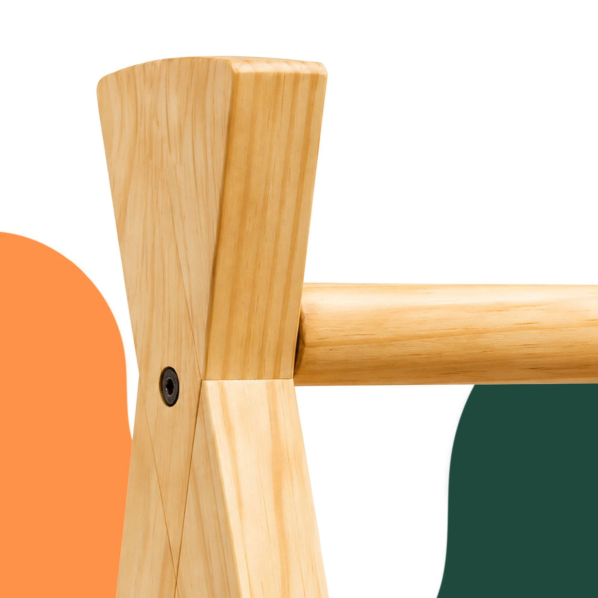 Children's Pine Clothes Rack, Natural Finish, 111.5 cm