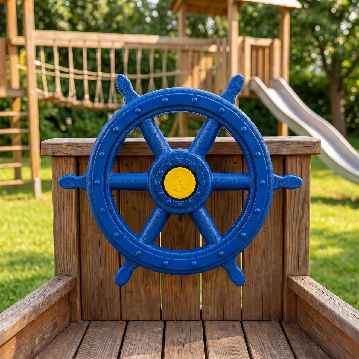 Children's Play Steering Wheel with Sound – Blue