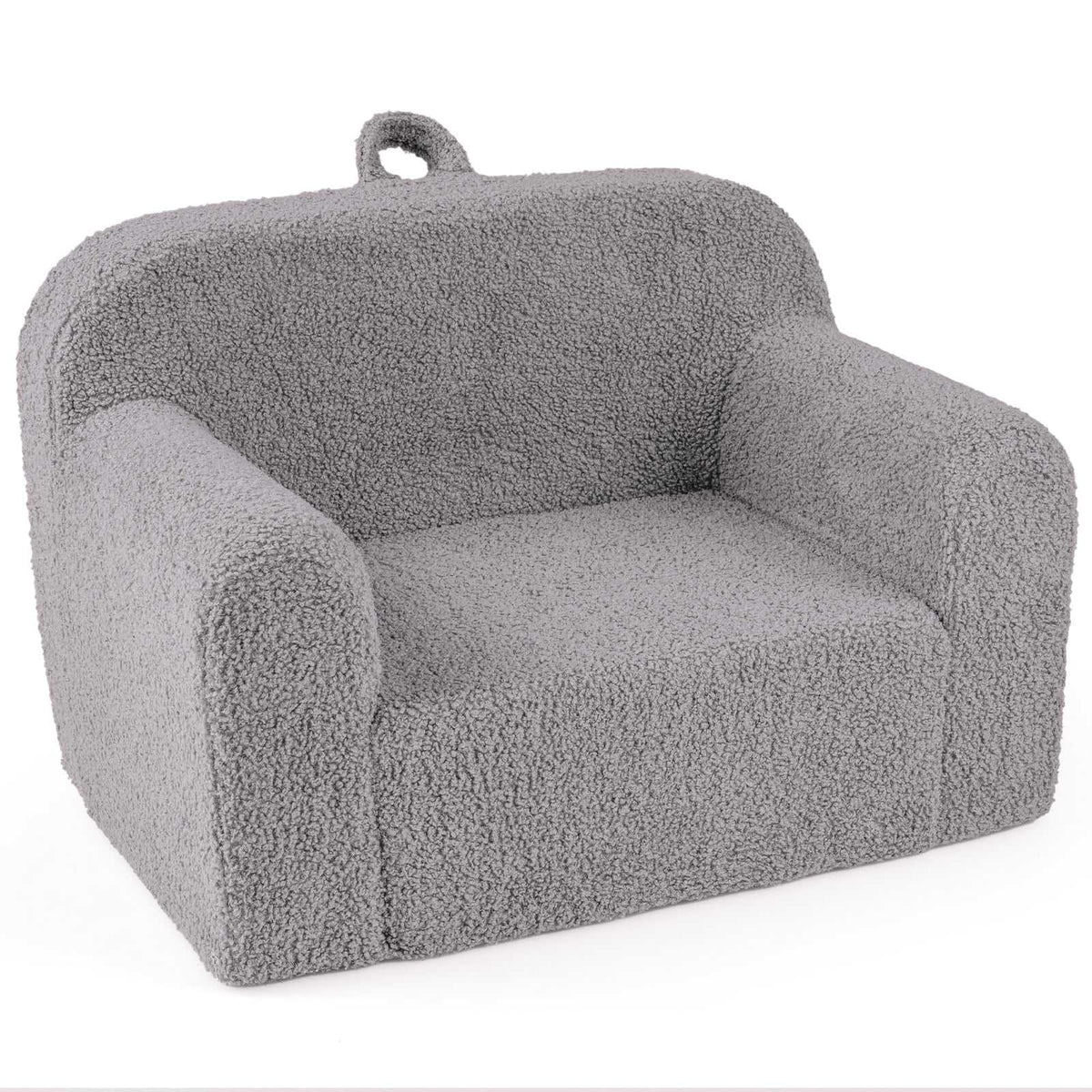 Children's Sofa with Armrests and Backrest, Grey, 62x40x41 cm