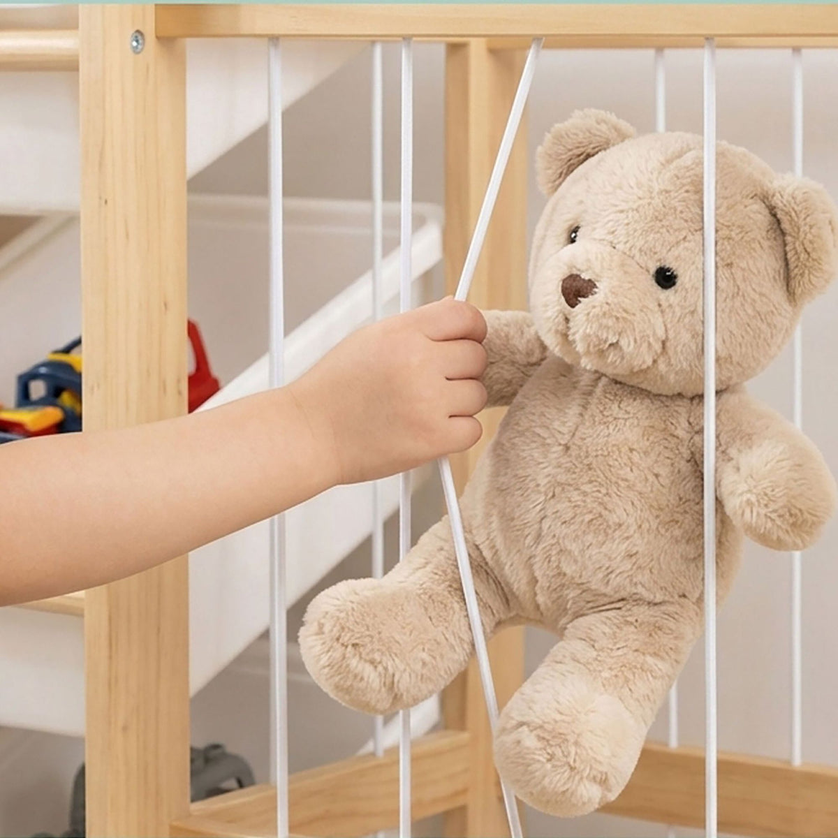 Children's Wooden Shelf with 12 Removable Boxes