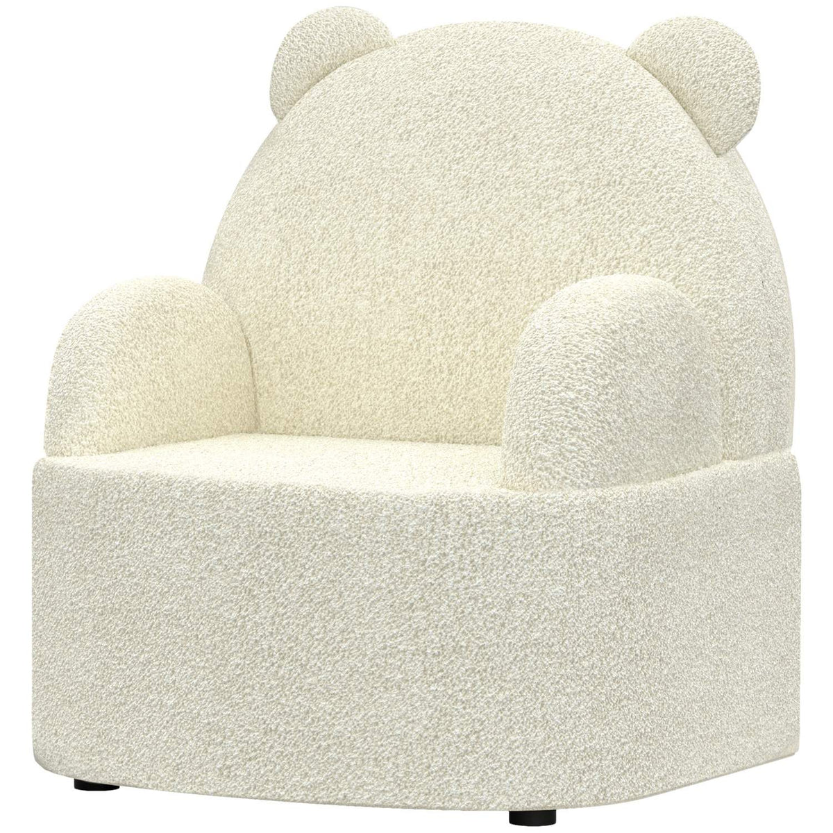 Children's armchair, children's sofa with soft teddy fleece, bear shape, children's chair for children 1.5-3 years, children's room, playroom, beige