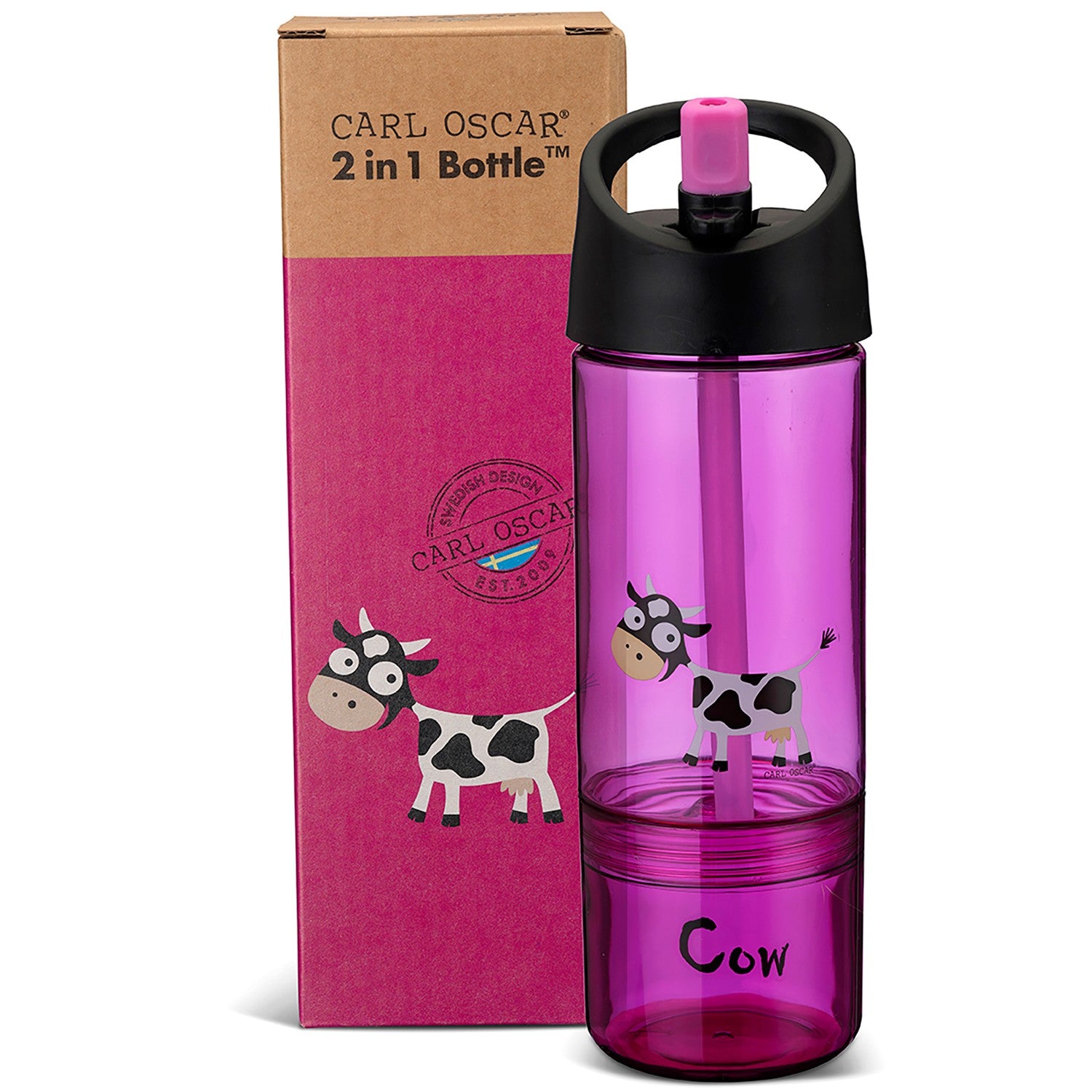 Children's bottle 2 in 1 0.3 + 0.15L Cerise
