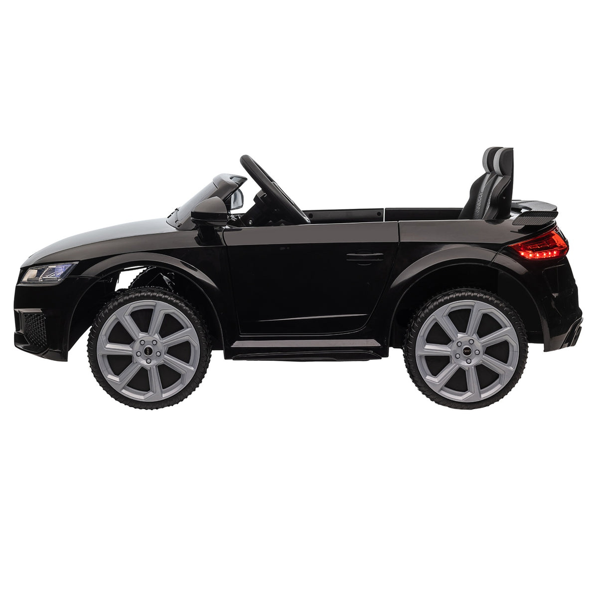 Children's electric car 12V children's car with 2.4G remote control, music, electric vehicle with light, USB/MP3 port, reverse function, up to 3 km/h, for children 3-5 years, black