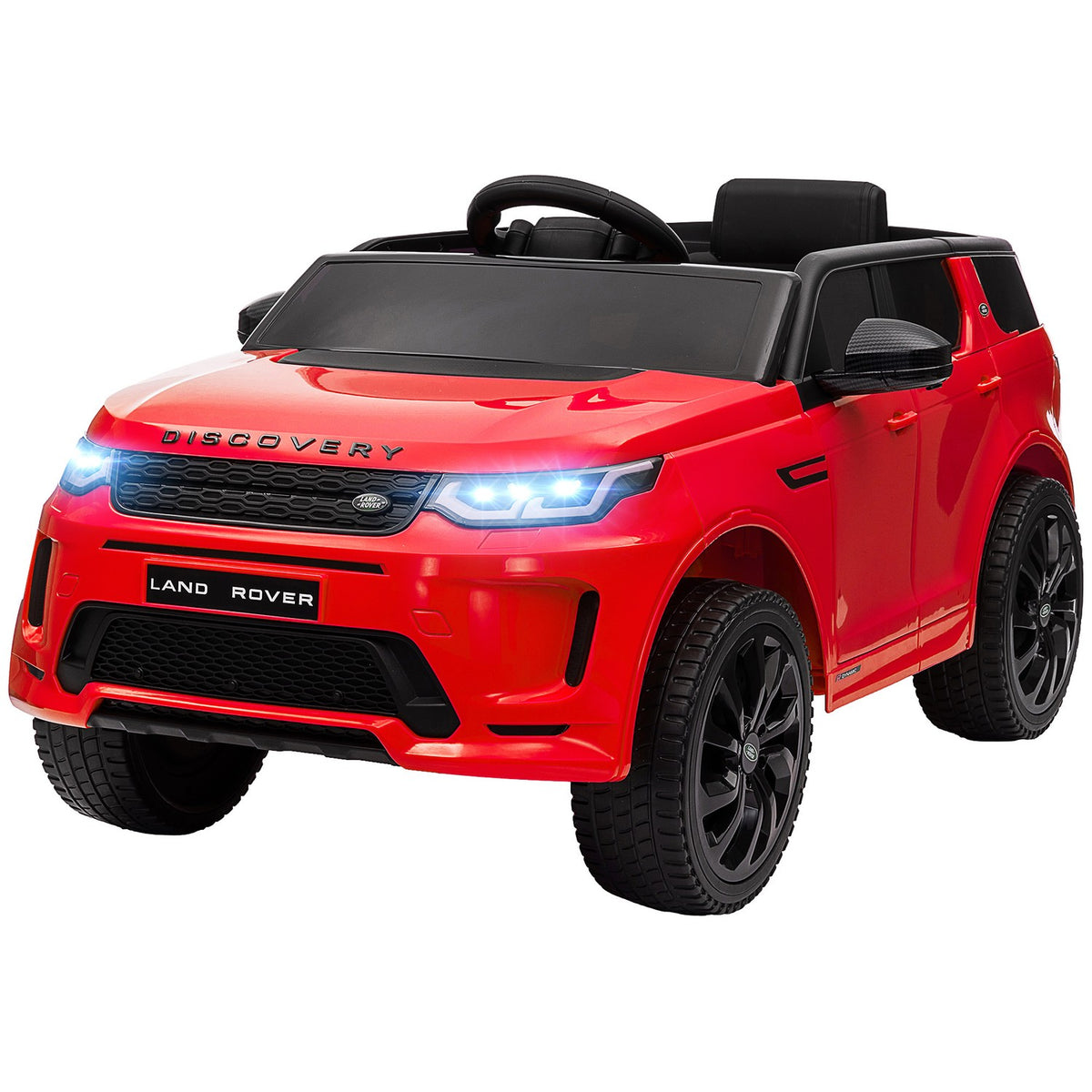 Children's electric car 12V children's car with 2.4G remote control, music, horn, electric vehicle with LED lights, USB/MP3 port, 3-5 km/h, for children 3-6 years, red