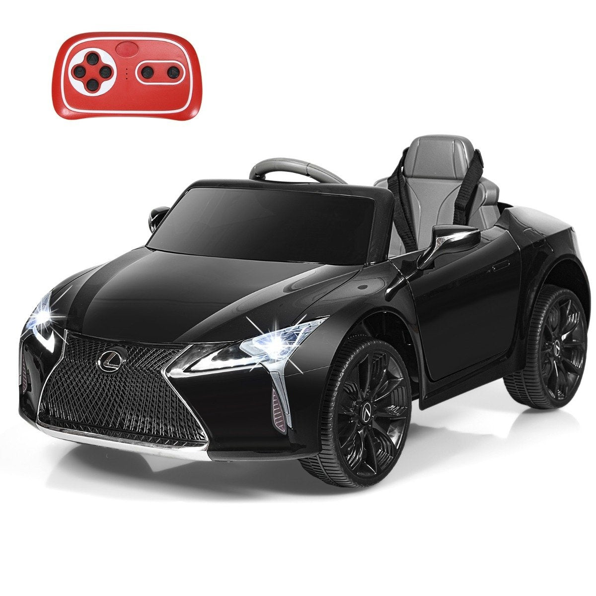 Children's electric car with 2.4G remote control & LED lights & music Lexus LC500 children's vehicle black