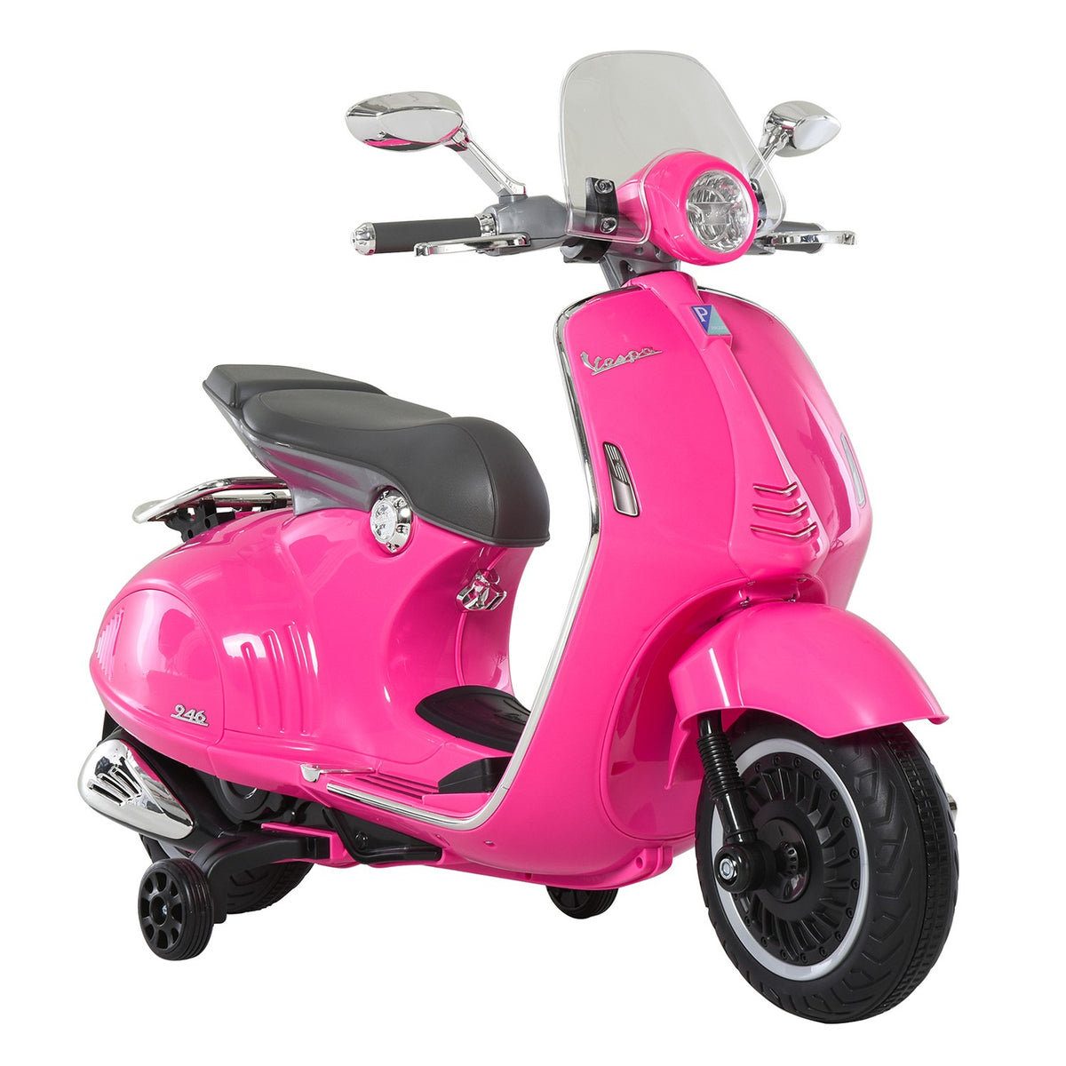 Children's electric motorcycle, 6V children's motorcycle with headlight, music, forward and reverse gear, training wheels, 30 kg load capacity, electric motorcycle for 3-6 years children, pink