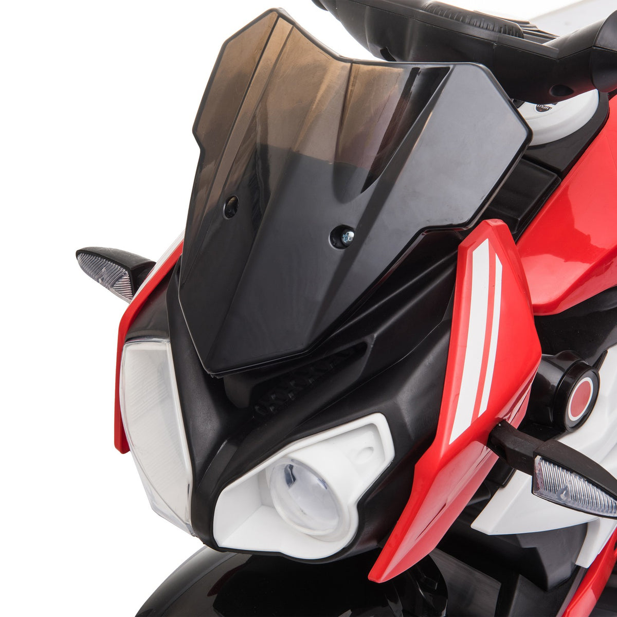 Children's electric motorcycle children's motorcycle 6V children's vehicle electric vehicle with music, headlights for children 3-5 years plastic metal black + red 3km/h