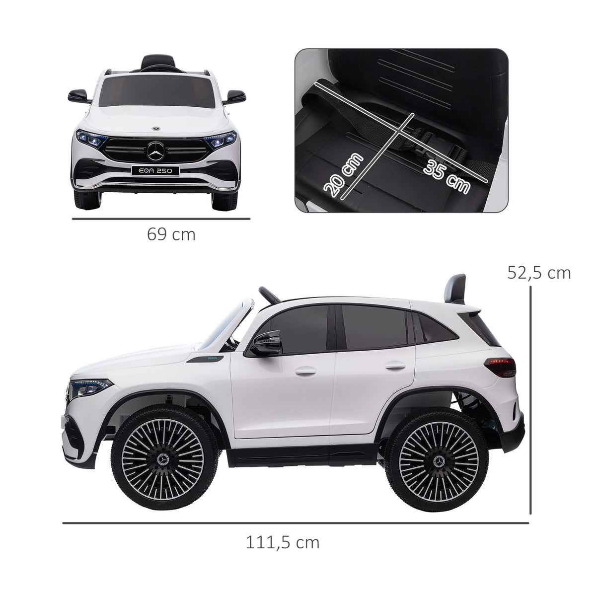 Children's electric vehicles electric car with remote control, children's car with MP3 player, headlights, children's vehicle, for 3-8 years children