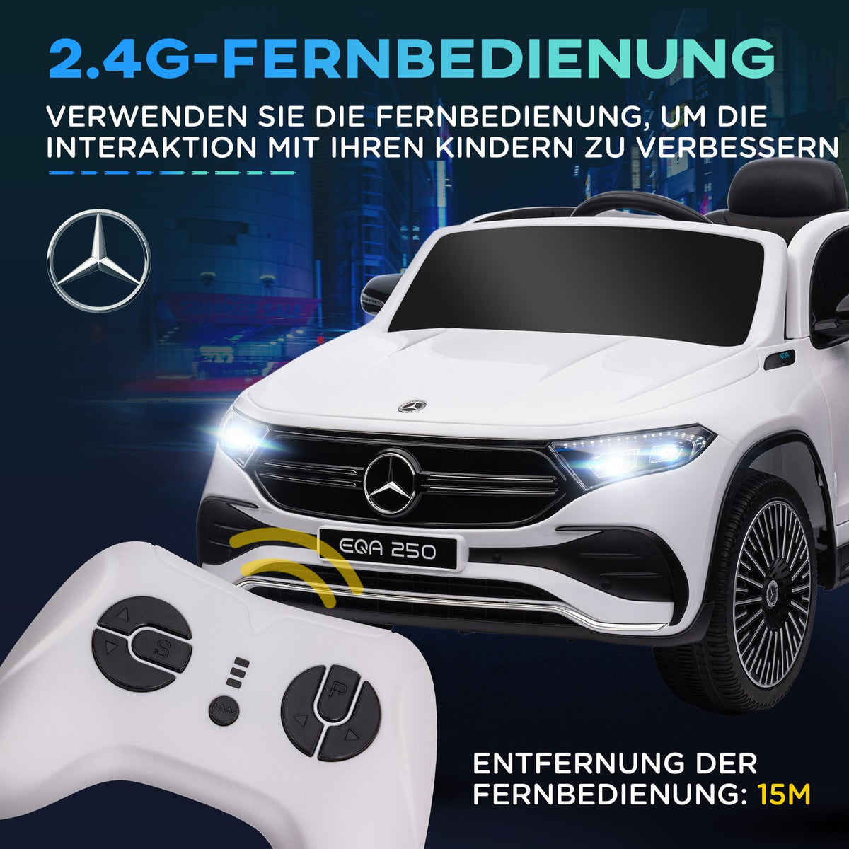 Children's electric vehicles electric car with remote control, children's car with MP3 player, headlights, children's vehicle, for 3-8 years children