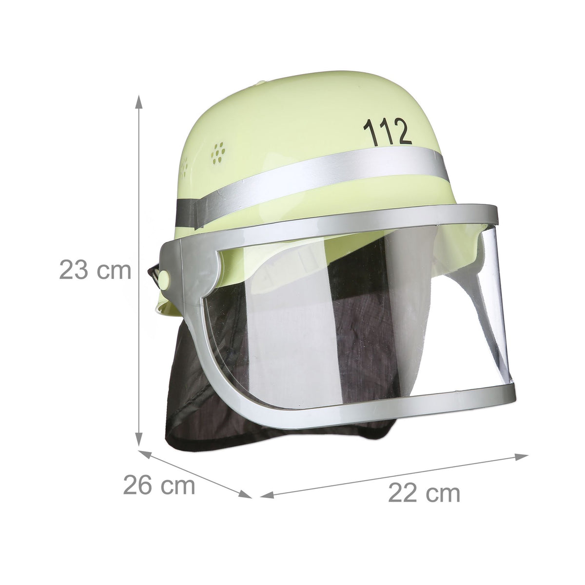 Children's fireman's helmet with blue light