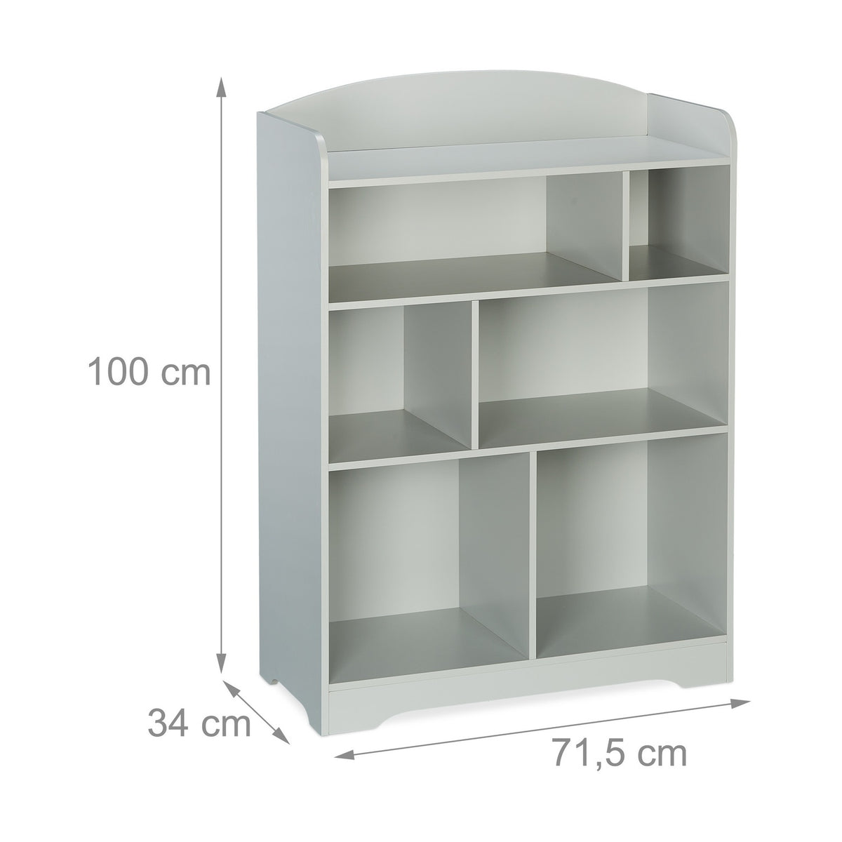 Children's room shelf in grey