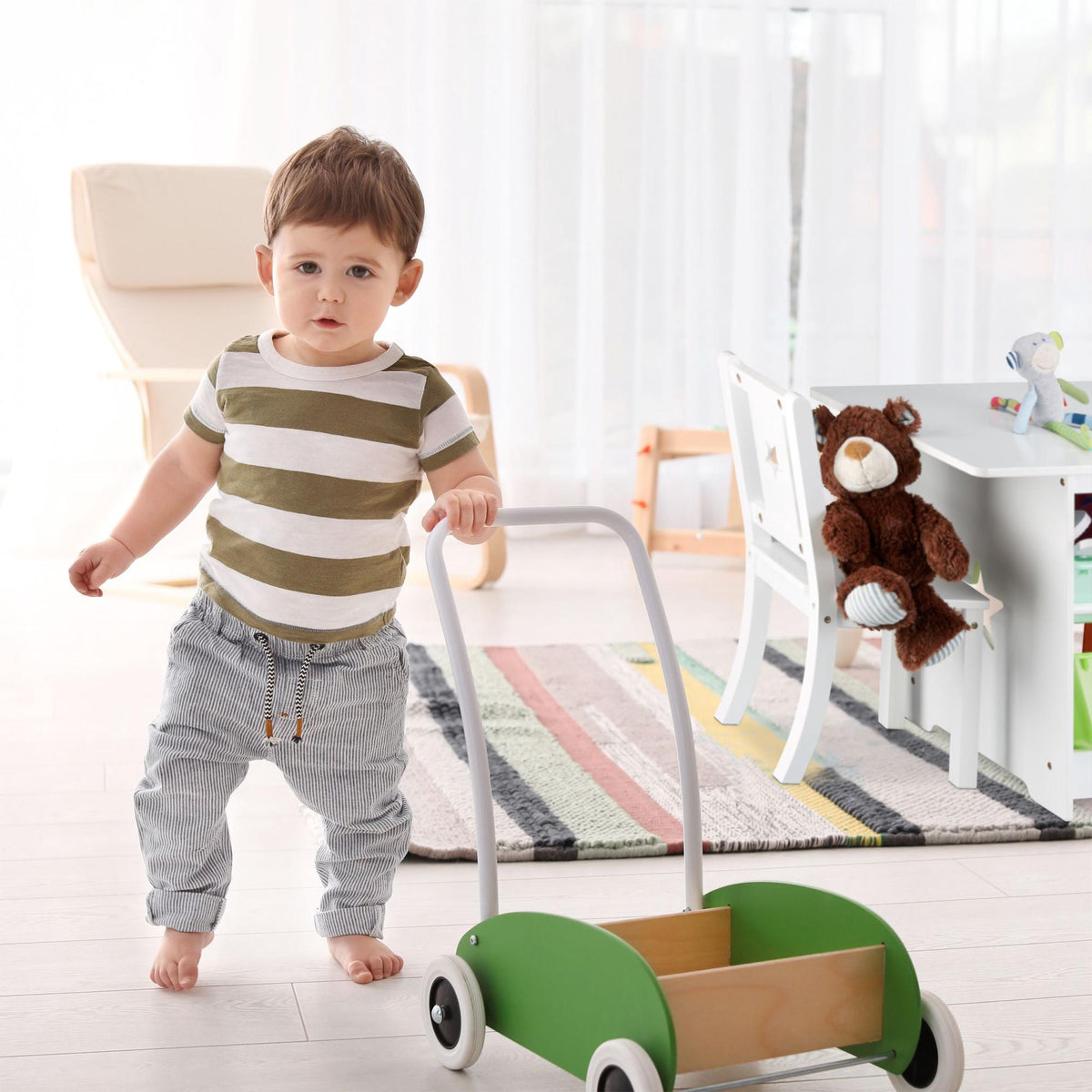 Children's seating furniture ALBUS with storage