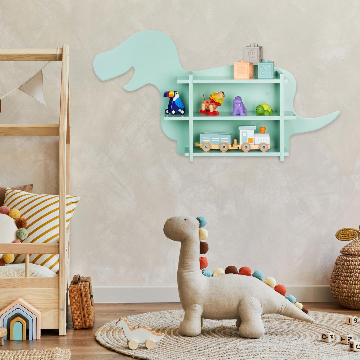 Children's shelf Dino for the wall