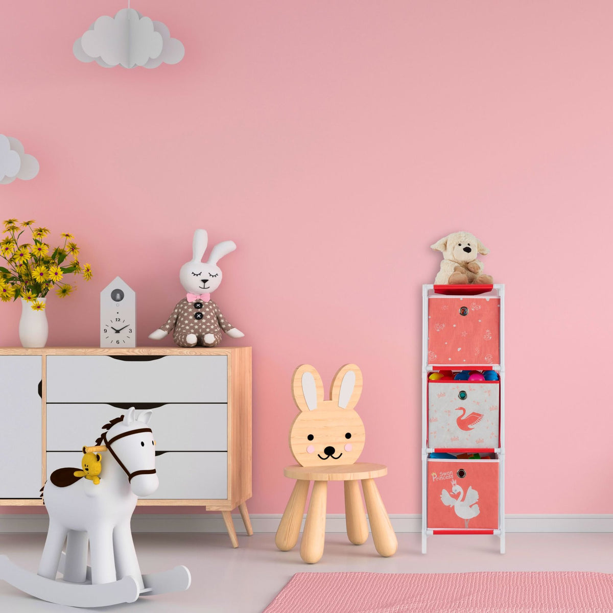 Children's shelf Swan with drawers