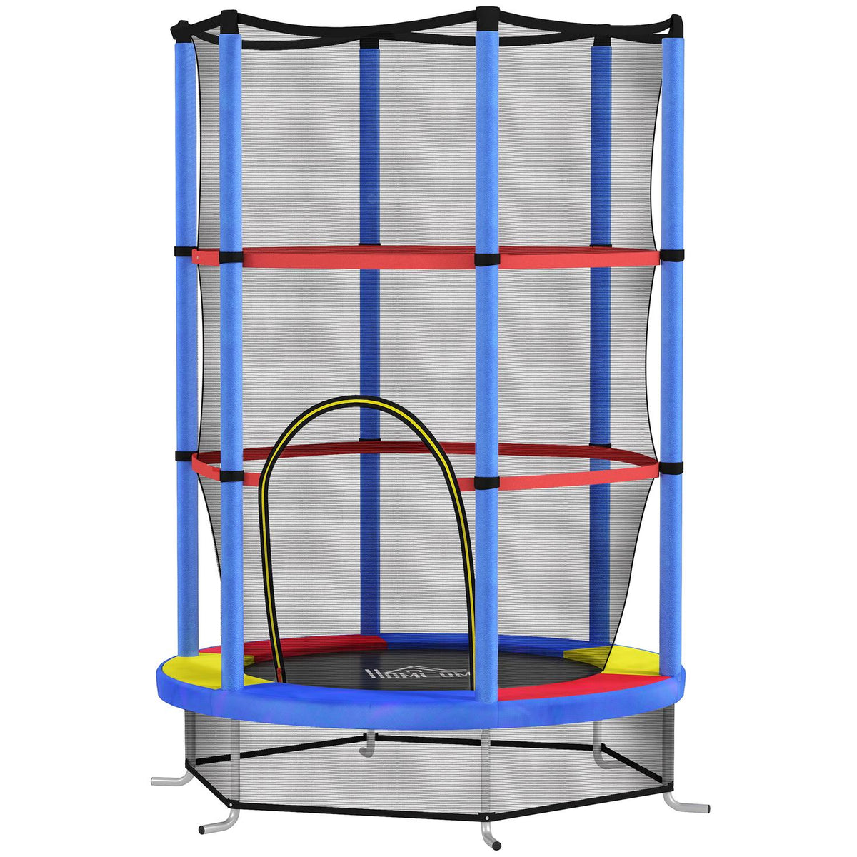 Children's trampoline, Ø140 cm trampoline for children with safety net, garden trampoline for 3-6 years children, indoor, colorful |