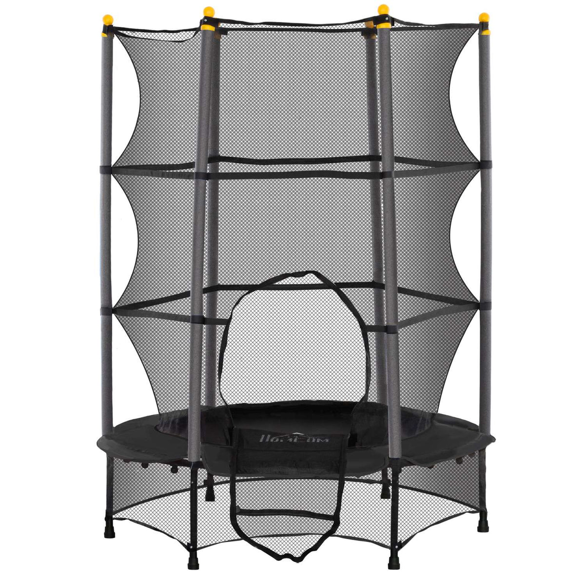 Children's trampoline Ø140 cm, trampoline with safety net, edge cover, garden trampoline for children 3-10 years, load capacity up to 50 kg, black