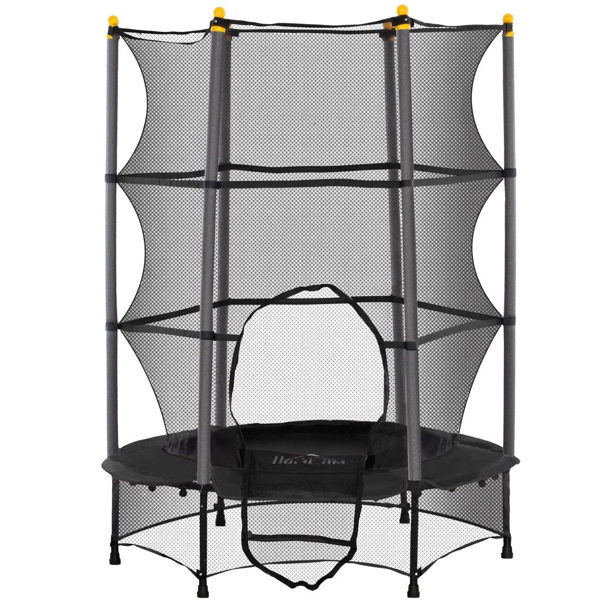 Children's trampoline Ø140 cm, trampoline with safety net, edge cover, garden trampoline for children 3-10 years, load capacity up to 50 kg, black