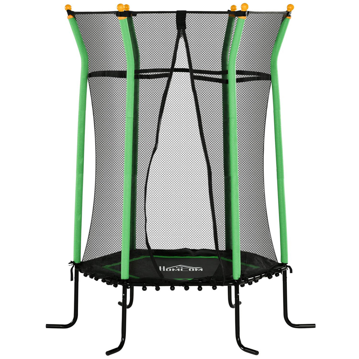 Children's trampoline Ø163.5 cm, indoor trampoline with safety net edge cover rubber rope, children's trampoline up to 50 kg, for children 3-10 years green