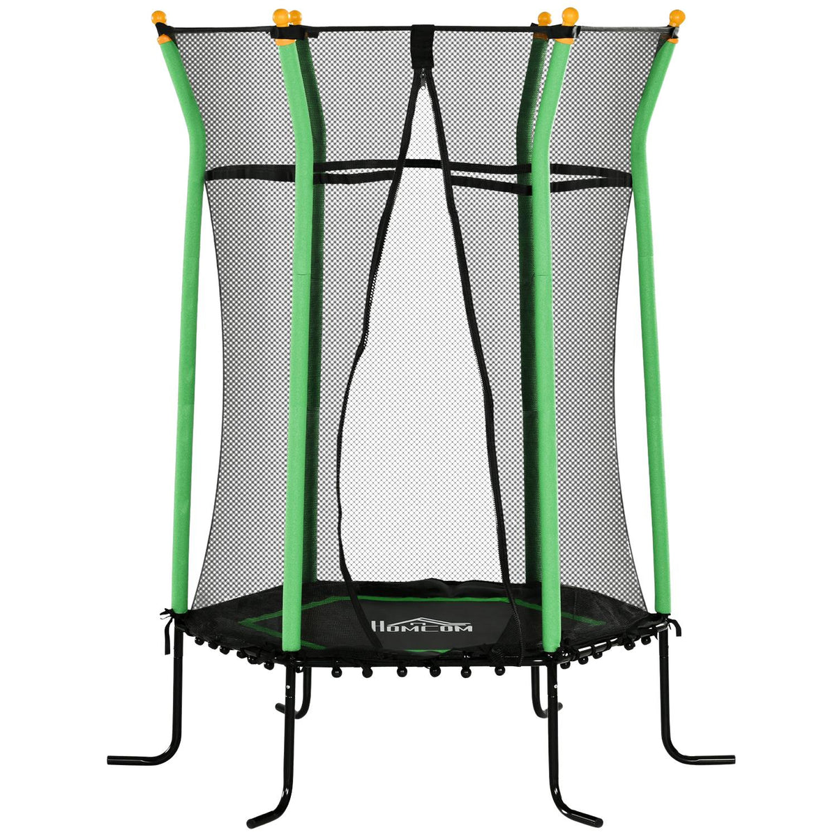 Children's trampoline Ø163.5 cm, indoor trampoline with safety net edge cover rubber rope, children's trampoline up to 50 kg, for children 3-10 years green
